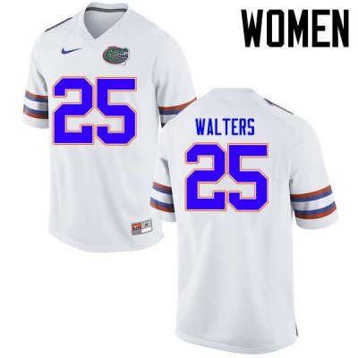 Women's Florida Gators #25 Brady Walters NCAA Nike White Authentic Stitched College Football Jersey FIJ0562BX